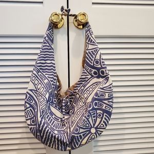 Blue and White Shoulder Bag